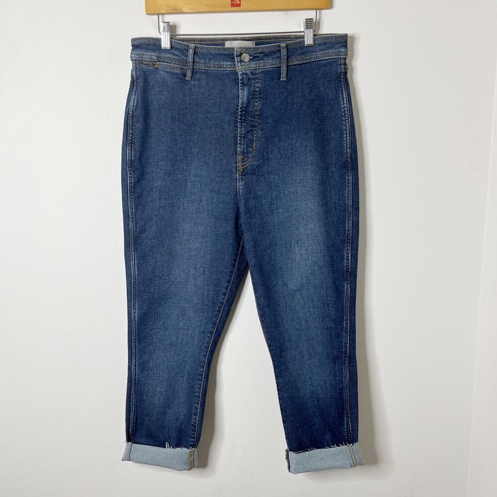 Everlane Women's Jeans 33 The Way High Skinny Med Wash Cropped Cut Off High Rise - Picture 3 of 10
